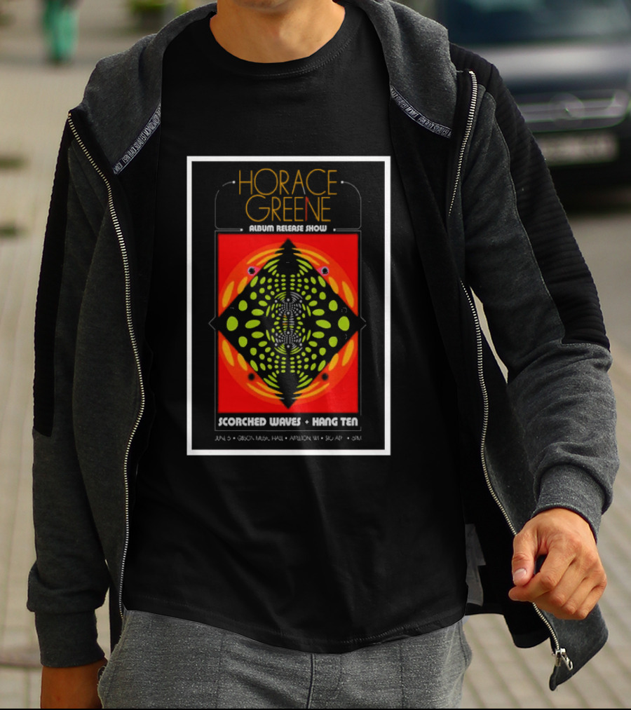 Horace Greene Album Release Show Scorched Waves Hang Ten June 6 Gibson Music Hall Appleton WI Symmetrical T-Shirt
