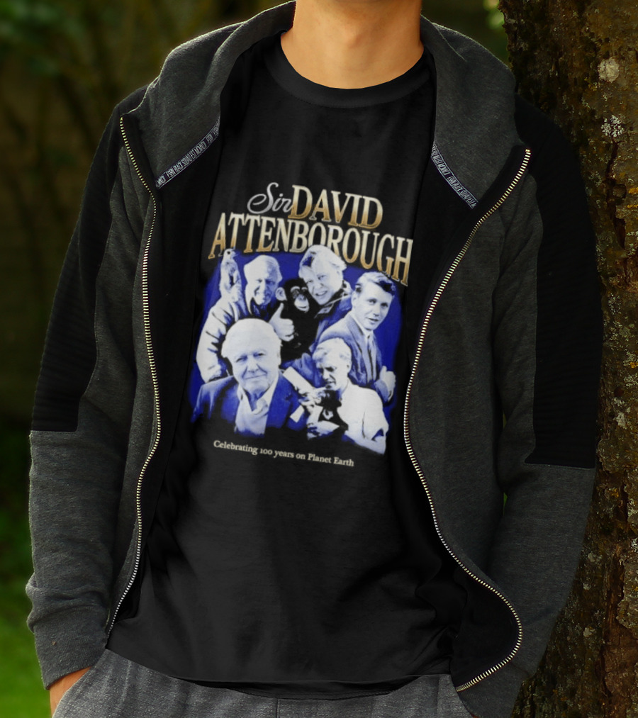 Sir David Attenborough Centennial Celebration On Planet Earth T-Shirt