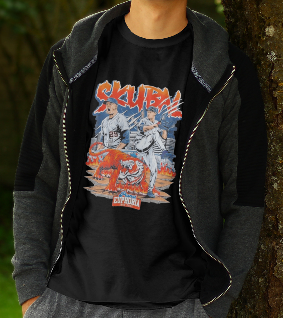 Skubal Tiger's Rage Baseball Planet Euphoria 25 T-Shirt