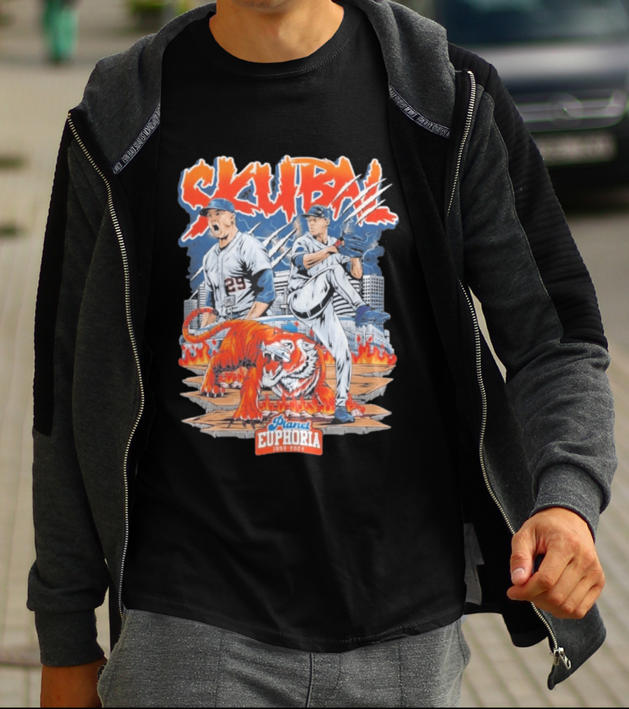 Skubal Tiger's Rage Baseball Planet Euphoria 25 T-Shirt