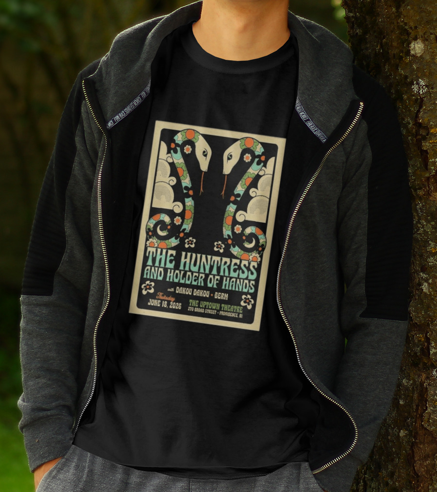 Thursday June 18 2026 The Huntress And Holder Of Hands Dakou Dakou Berm Uptown Theatre Providence RI T-Shirt