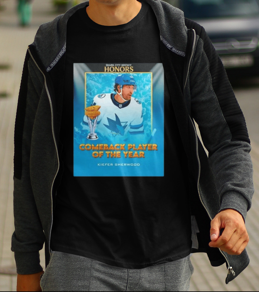 San Jose Sharks Shark City Hockey Honors Kiefer Sherwood Comeback Player Of The Year T-Shirt
