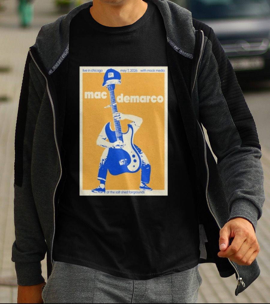 Live In Chicago Mac DeMarco May 7 2026 At The Salt Shed Fairgrounds With Mock Media T-Shirt