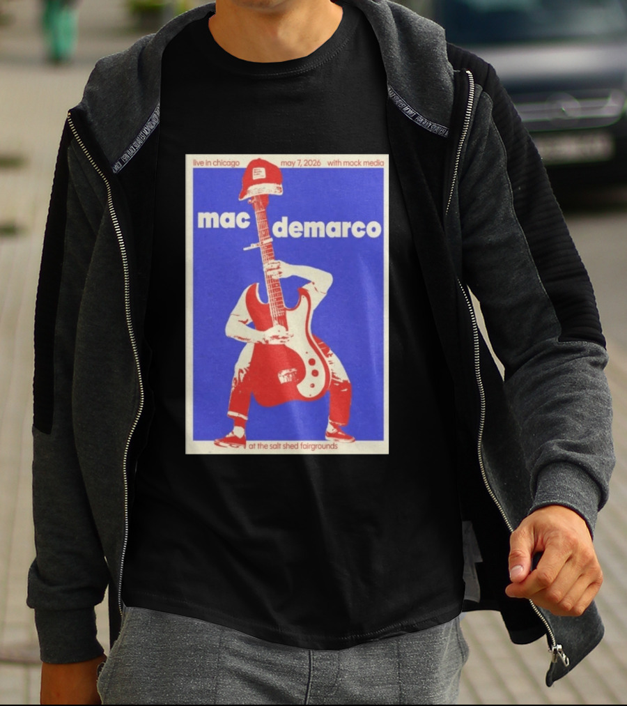 Mac Demarco Live In Chicago May 7 2026 The Salt Shed Fairgrounds With Mock Media T-Shirt