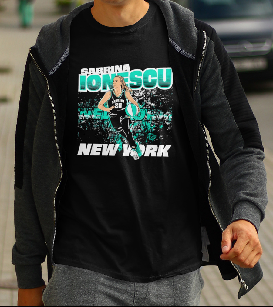 Sabrina Ionescu New York Liberty Street Ball WNBA T-Shirt