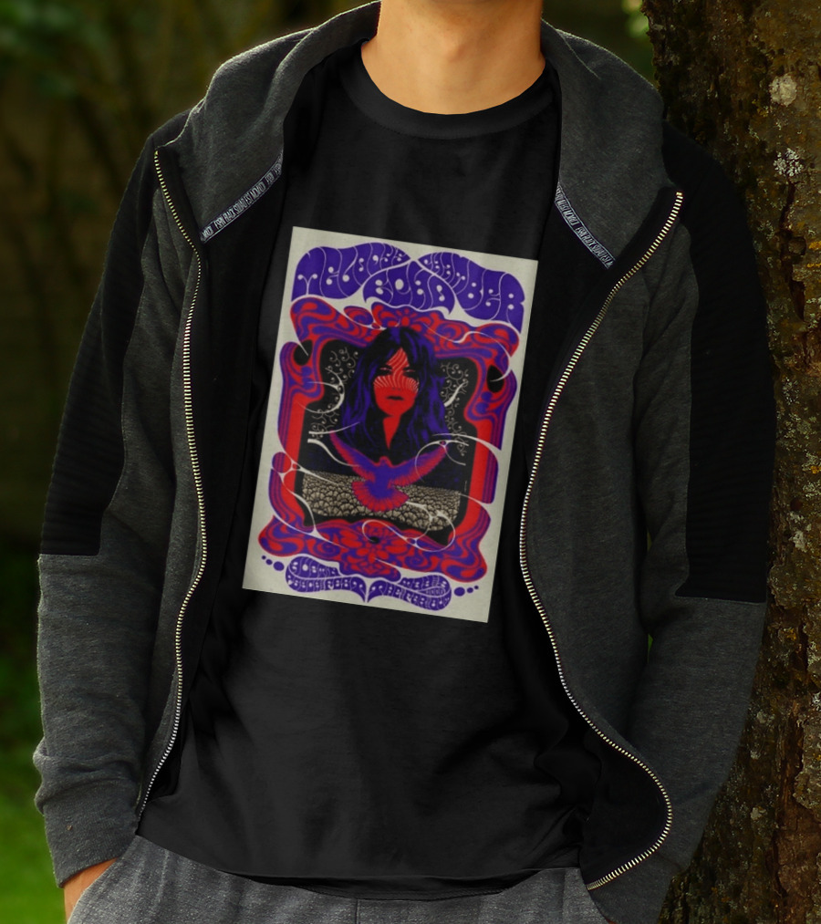 Melody's Echo Chamber Austin Psych Fest 2026 May 9 Austin TX Psychedelic Art Red Purple Woman Bird T-Shirt