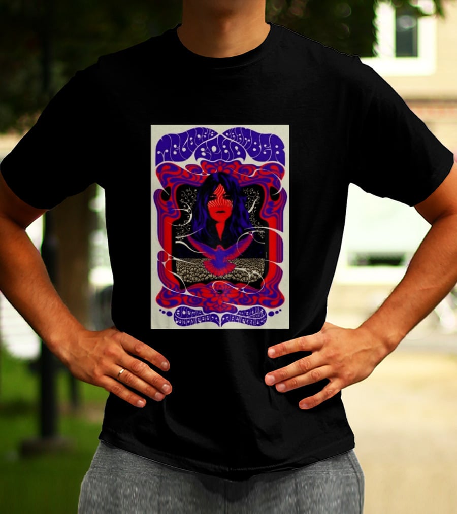 Melody's Echo Chamber Austin Psych Fest 2026 May 9 Austin TX Psychedelic Art Red Purple Woman Bird T-Shirt