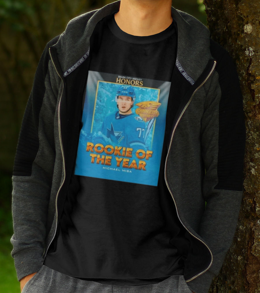 Shark City Hockey Honors Rookie Of The Year Michael Misa San Jose Sharks T-Shirt