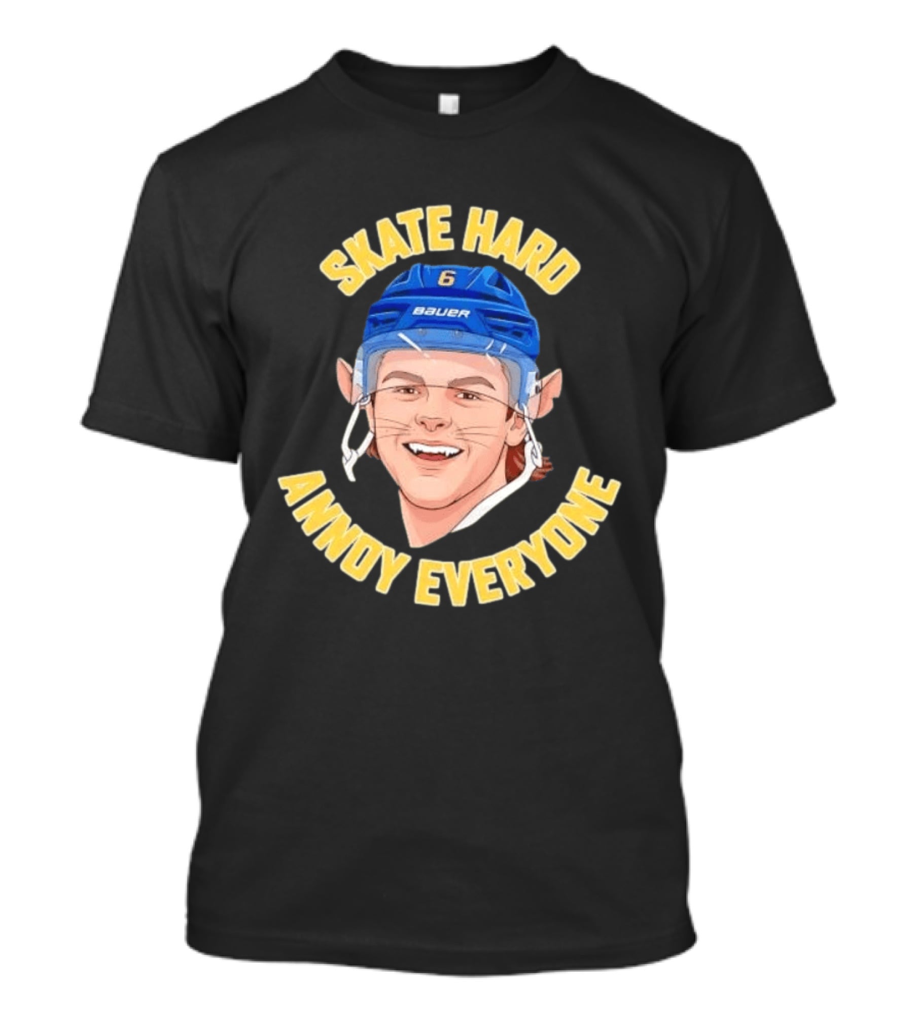 Zach Benson Skate Hard Annoy Everyone Sabres Bauer Helmet T-Shirt
