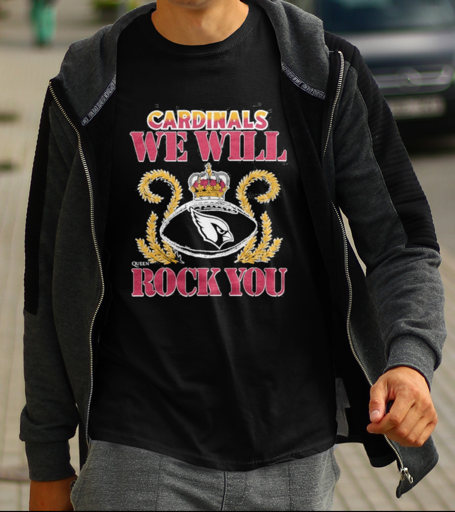 Arizona Cardinals 2026 We Will Rock You Queen Tri Blend Homage T-Shirt