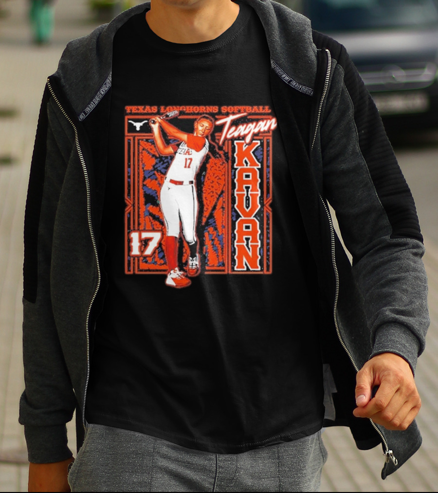 Teagan Kavan 17 Texas Longhorns Softball Team Player T-Shirt