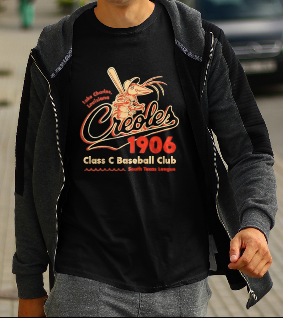 Lake Charles Louisiana Creoles 1906 Class C Baseball Club South Texas League T-Shirt
