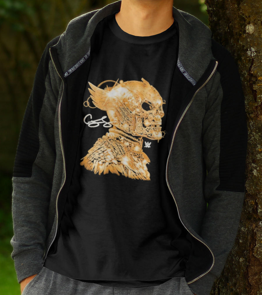 Cody Rhodes Gold Skull Mask Winged WW T-Shirt