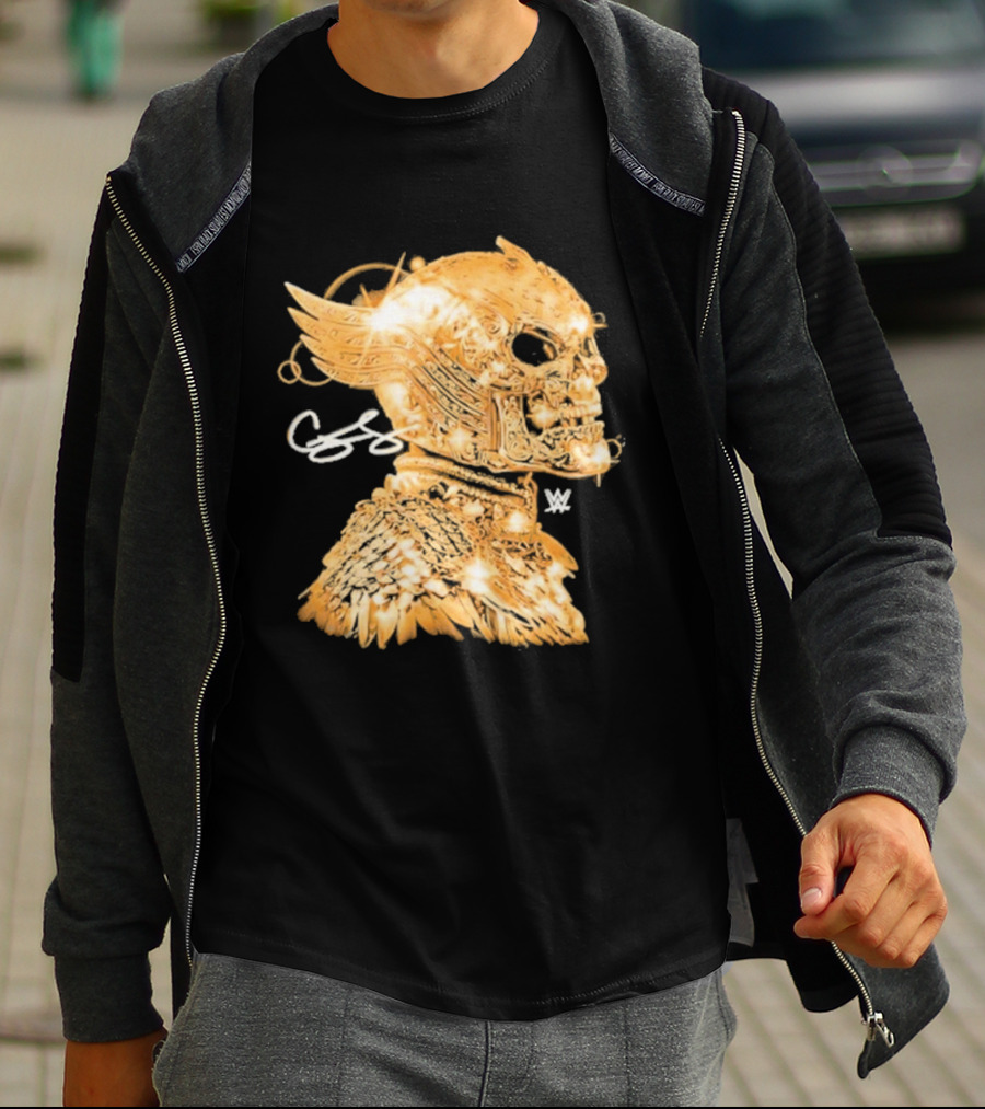 Cody Rhodes Gold Skull Mask Winged WW T-Shirt