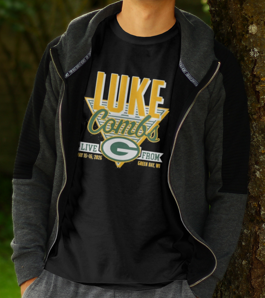 Luke Combs Live May 15 16 2026 Green Bay Wisconsin Packers T-Shirt