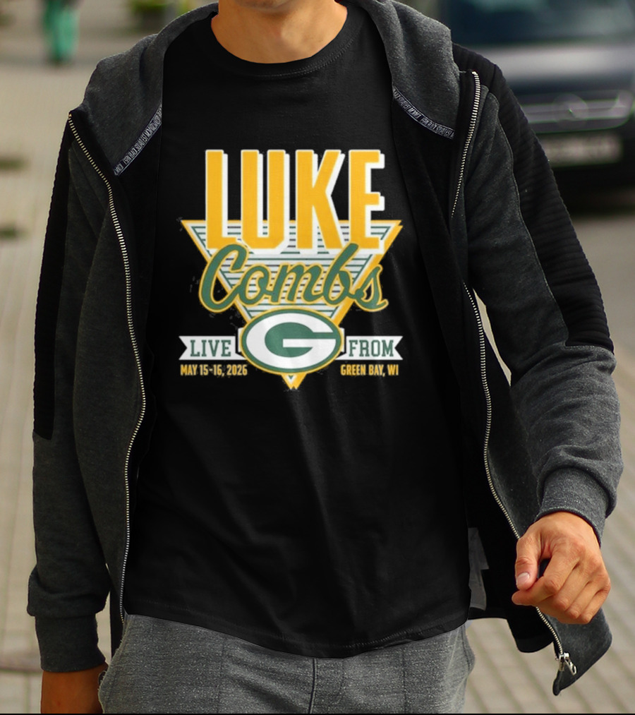 Luke Combs Live May 15 16 2026 Green Bay Wisconsin Packers T-Shirt