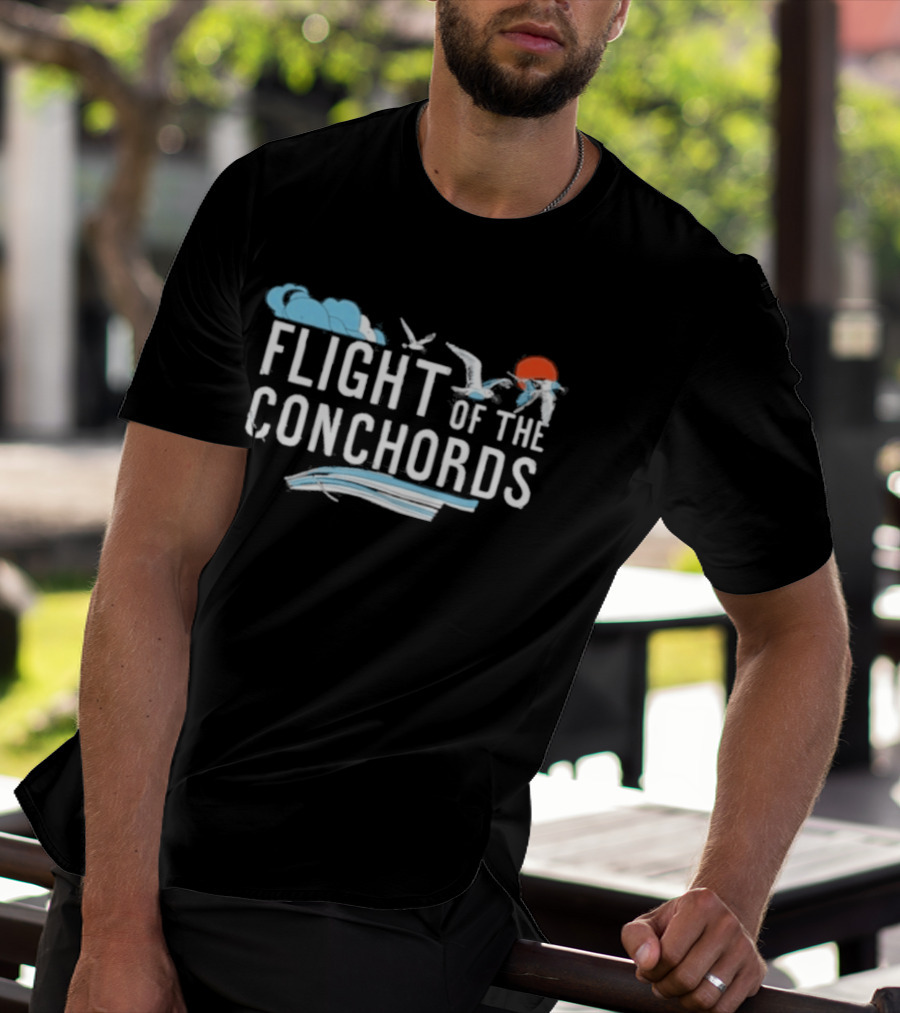 Flight Of The Conchords Tour Los Angeles CA May 9 10 2026 Seagulls Clouds Sun T-Shirt