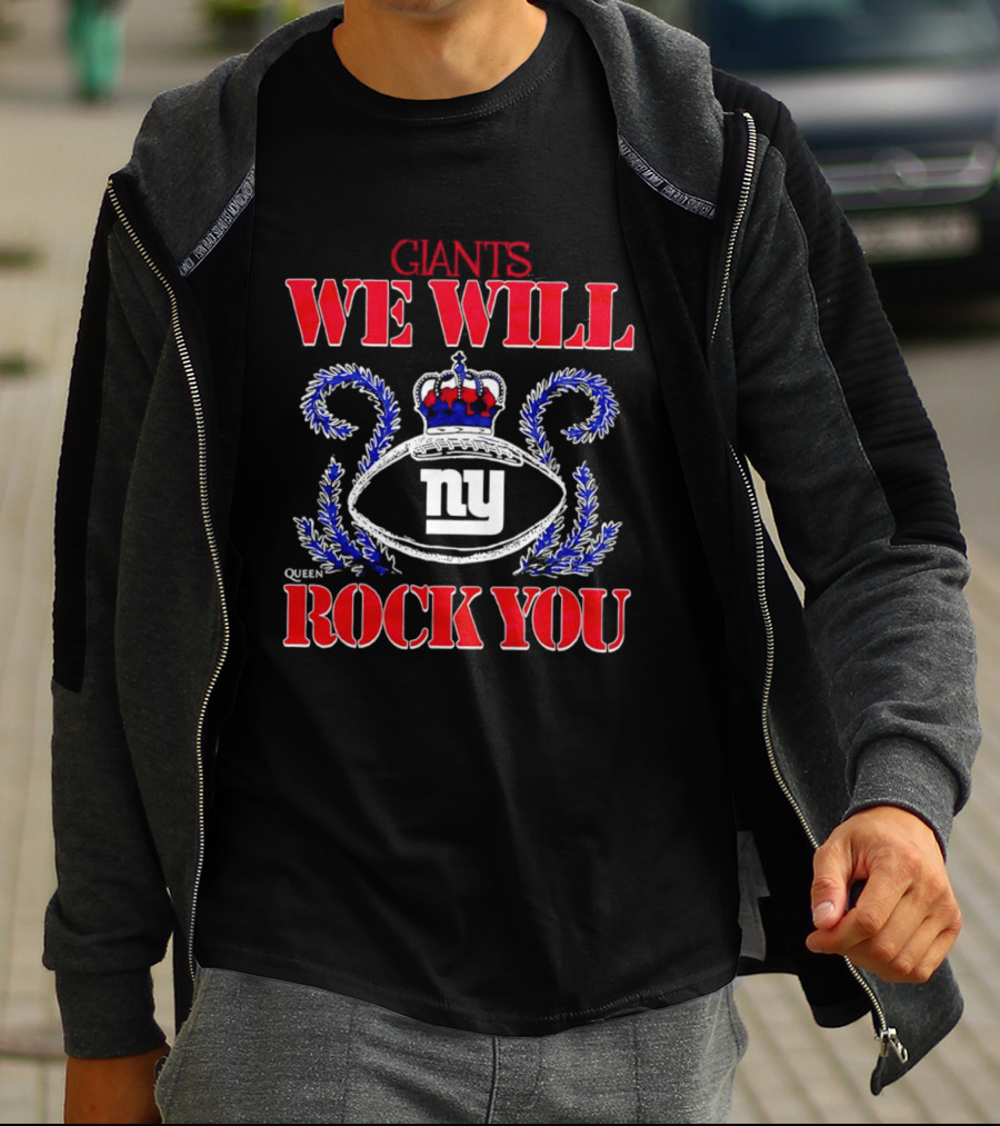 Giants We Will Rock You Queen Football NY T-Shirt