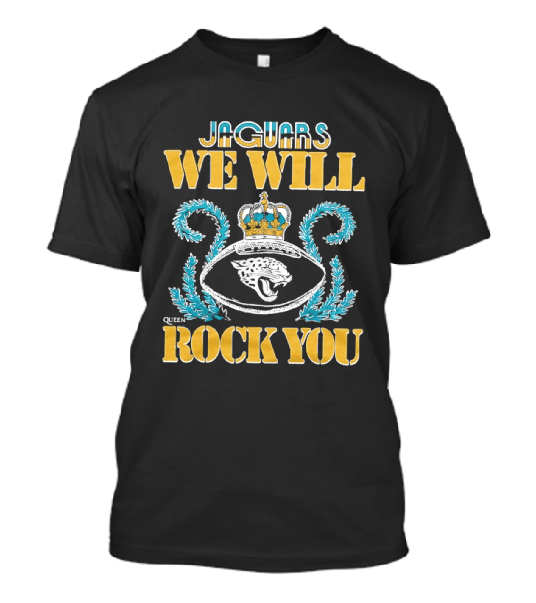 Jaguars We Will Rock You Crown Football T-Shirt