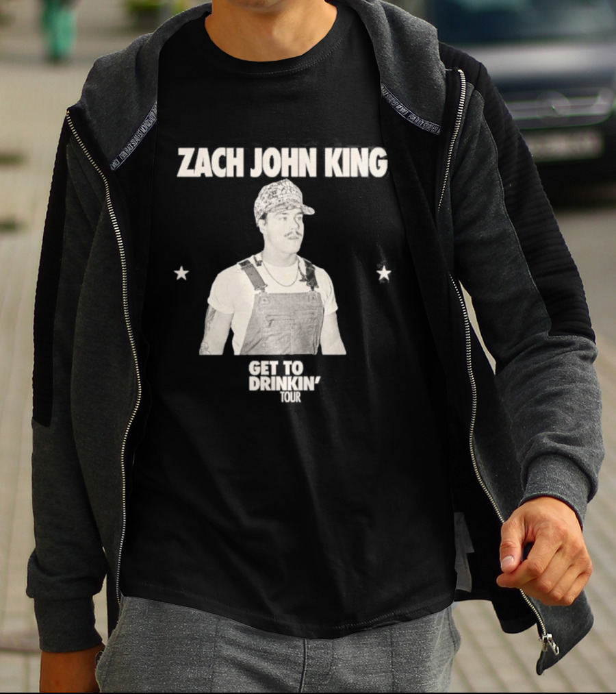 Zach John King 2026 North America Tour Get To Drinkin' Schedule T-Shirt