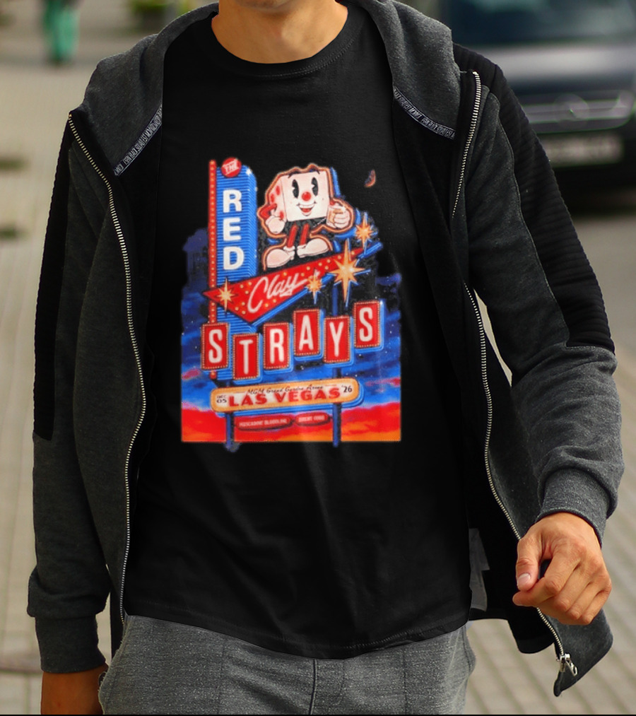 The Red Clay Strays MGM Grand Garden Arena Las Vegas December 5 2026 Neon Vintage Sign T-Shirt