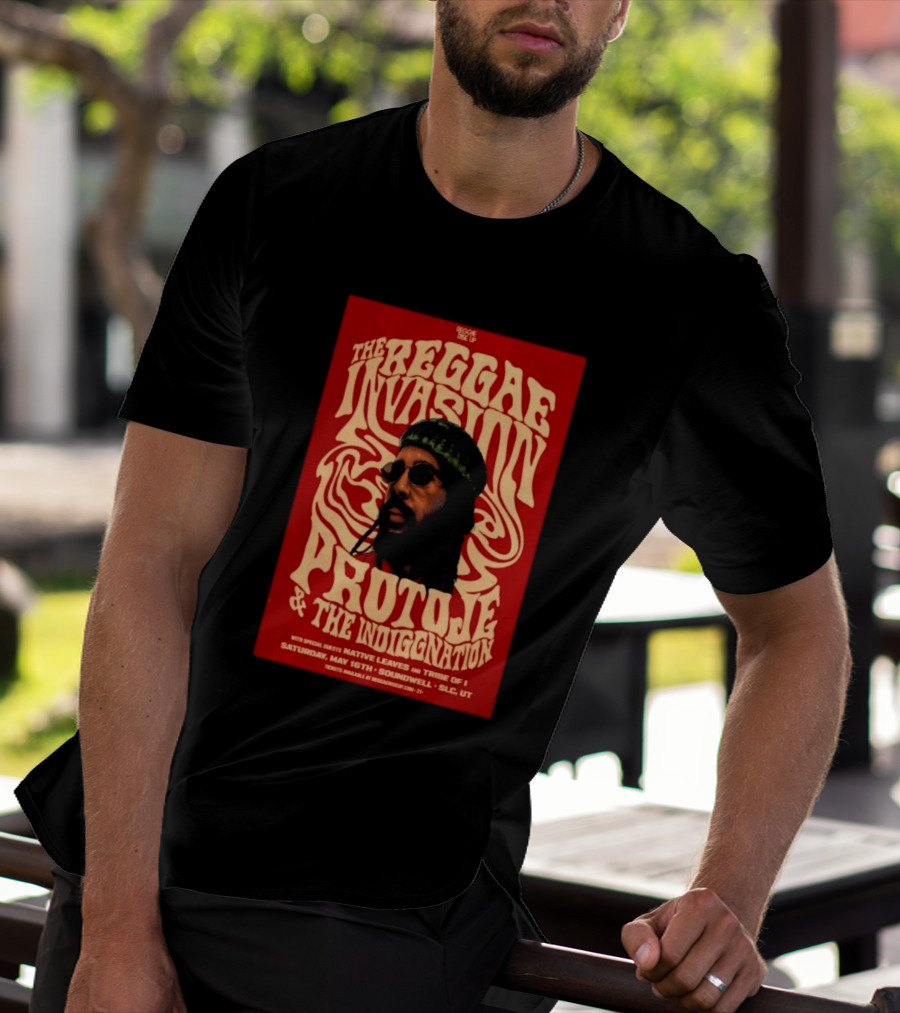 The Reggae Invasion PROTOJE & The Indiggnation Soundwell Salt Lake City May 16 2026 T-Shirt