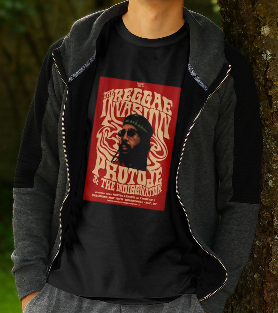 The Reggae Invasion PROTOJE & The Indiggnation Soundwell Salt Lake City May 16 2026 T-Shirt