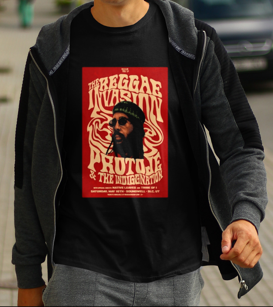 The Reggae Invasion PROTOJE & The Indiggnation Soundwell Salt Lake City May 16 2026 T-Shirt