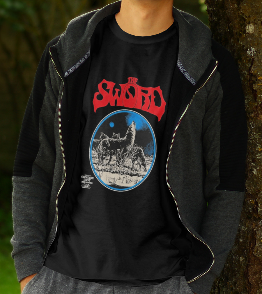 The Sword Brussels Belgium May 17 2026 Wolf Howling At Moon T-Shirt