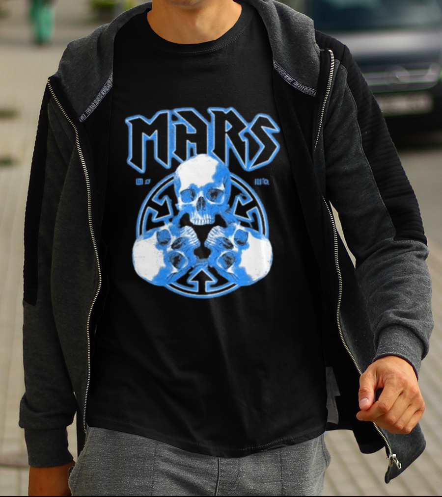 Thirty Seconds To Mars Blue Skulls European Tour 2027 T-Shirt