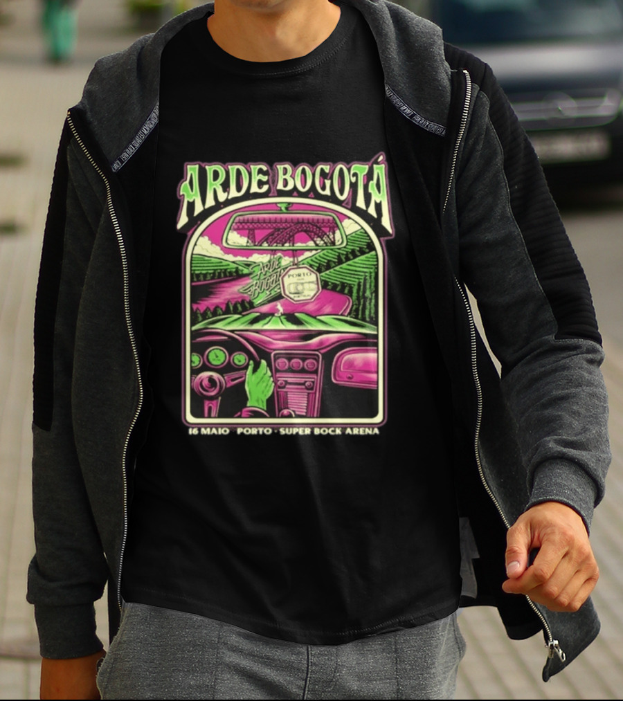 Arde Bogotá 16 Maio Porto Super Bock Arena 2026 Retro Road Trip T-Shirt