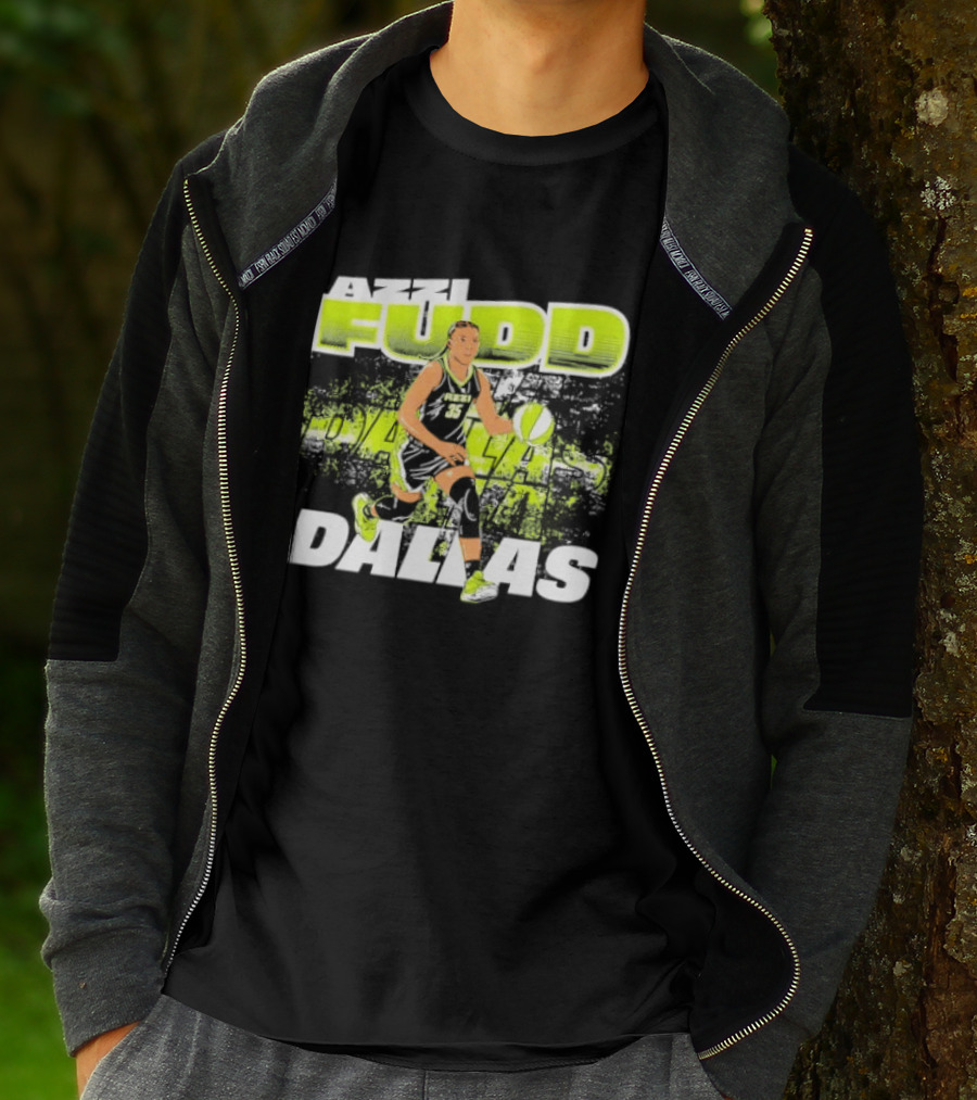 Azzi Fudd Dallas Wings WNBA Dribble Action T-Shirt