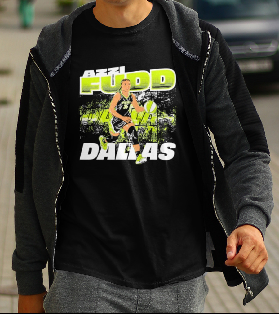 Azzi Fudd Dallas Wings WNBA Dribble Action T-Shirt