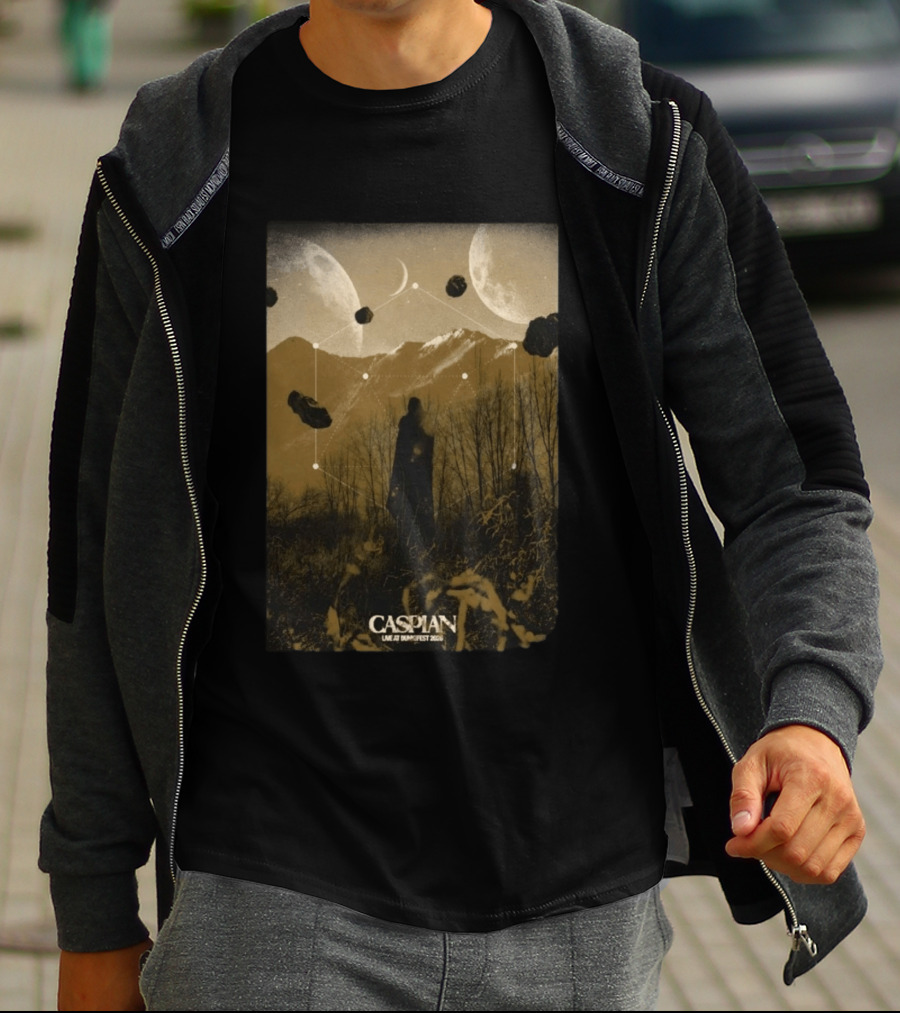 Caspian Zottegem Belgium Live At DunkFest 2026 Celestial Mountain Scene T-Shirt
