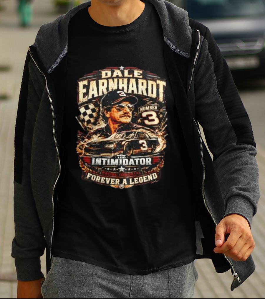 Dale Earnhardt Number 3 The Intimidator Racing Immortal Forever A Legend T-Shirt