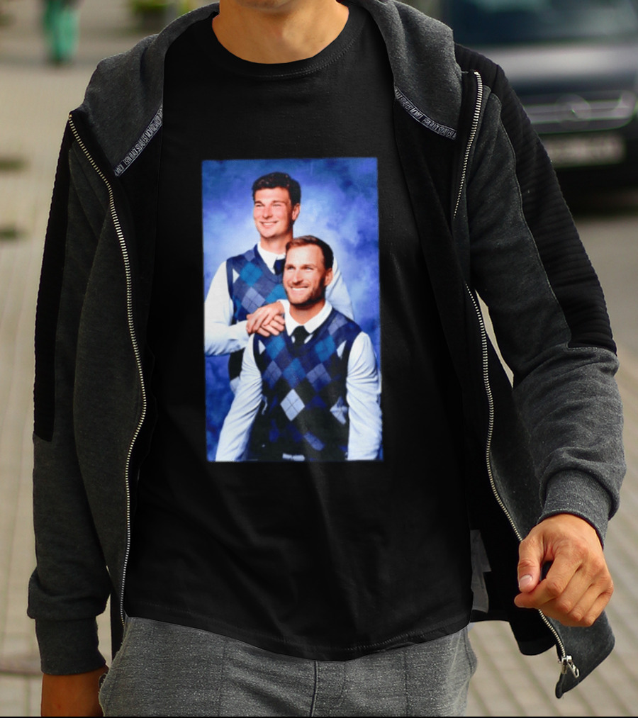 Kirk Cousins Fernando Mendoza Raiders Step Brothers Argyle Sweater Duo T-Shirt