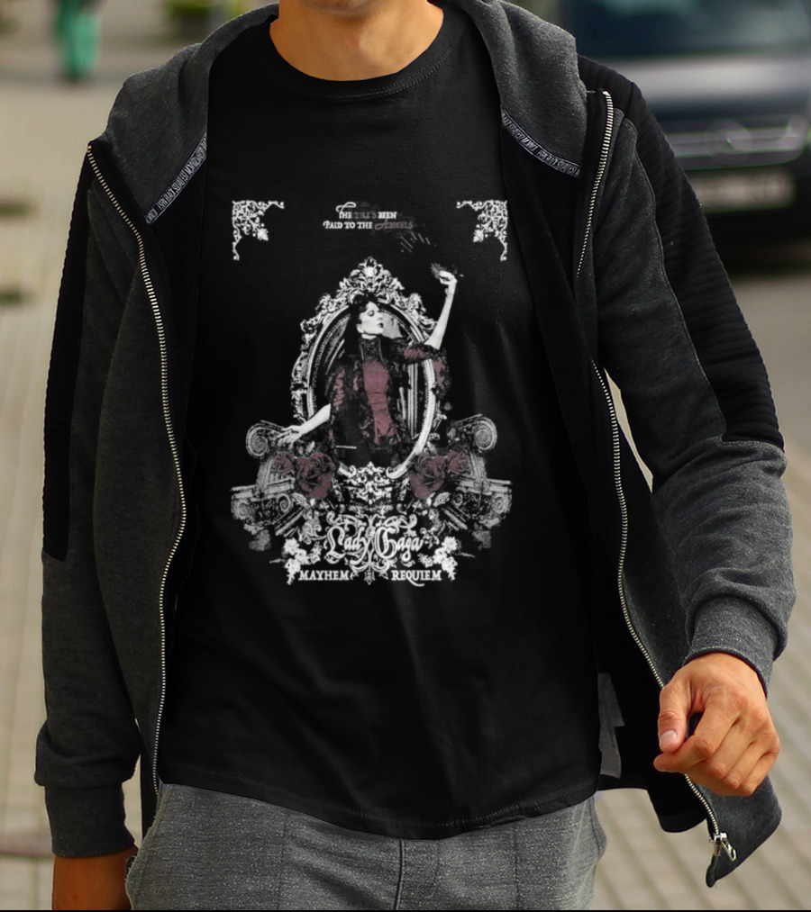 Lady Gaga Mayhem Ball Tour 2026 Requiem Vintage Style Pink Iconic Celebration T-Shirt