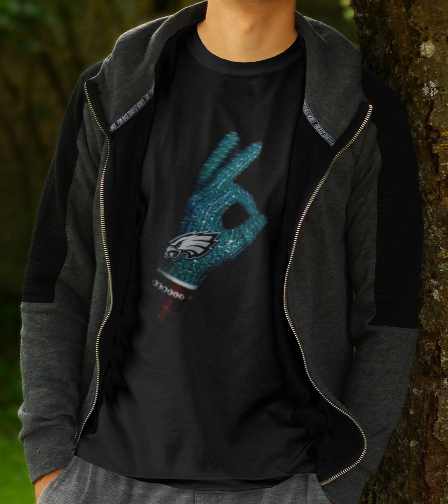 Drake Iceman Philadelphia Eagles Glove Gesture 2 Sided T-Shirt
