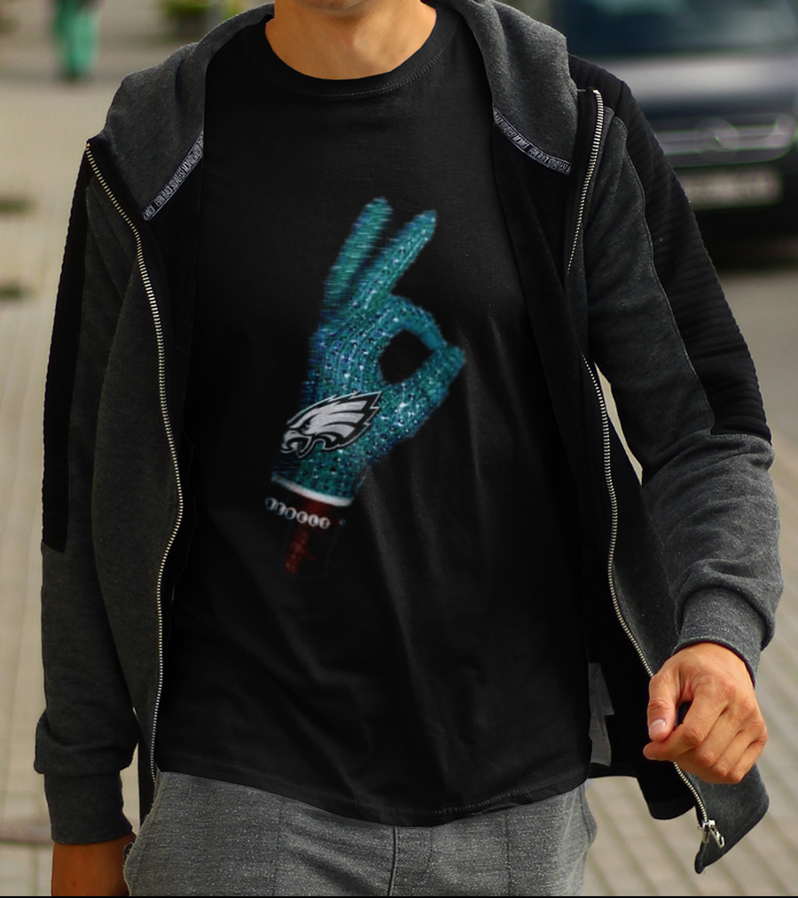 Drake Iceman Philadelphia Eagles Glove Gesture 2 Sided T-Shirt