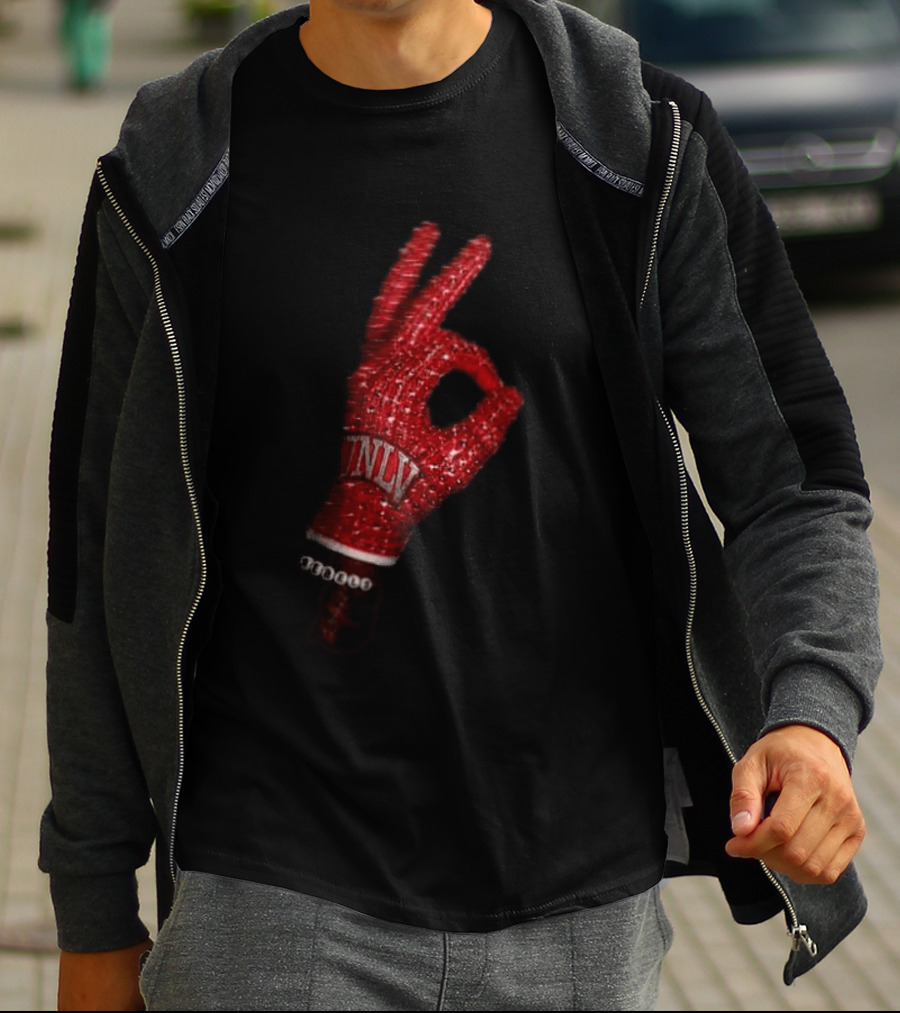 Drake Iceman UNLV Rebels Red Glove Two Sided T-Shirt