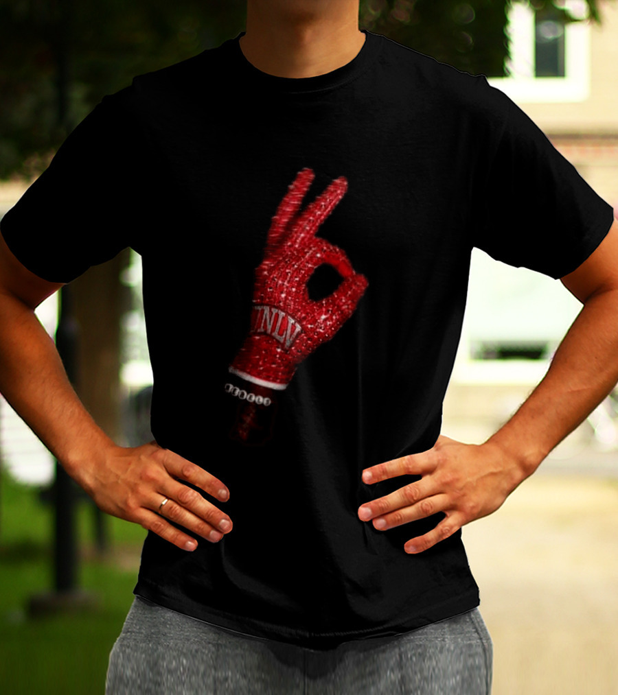 Drake Iceman UNLV Rebels Red Glove Two Sided T-Shirt