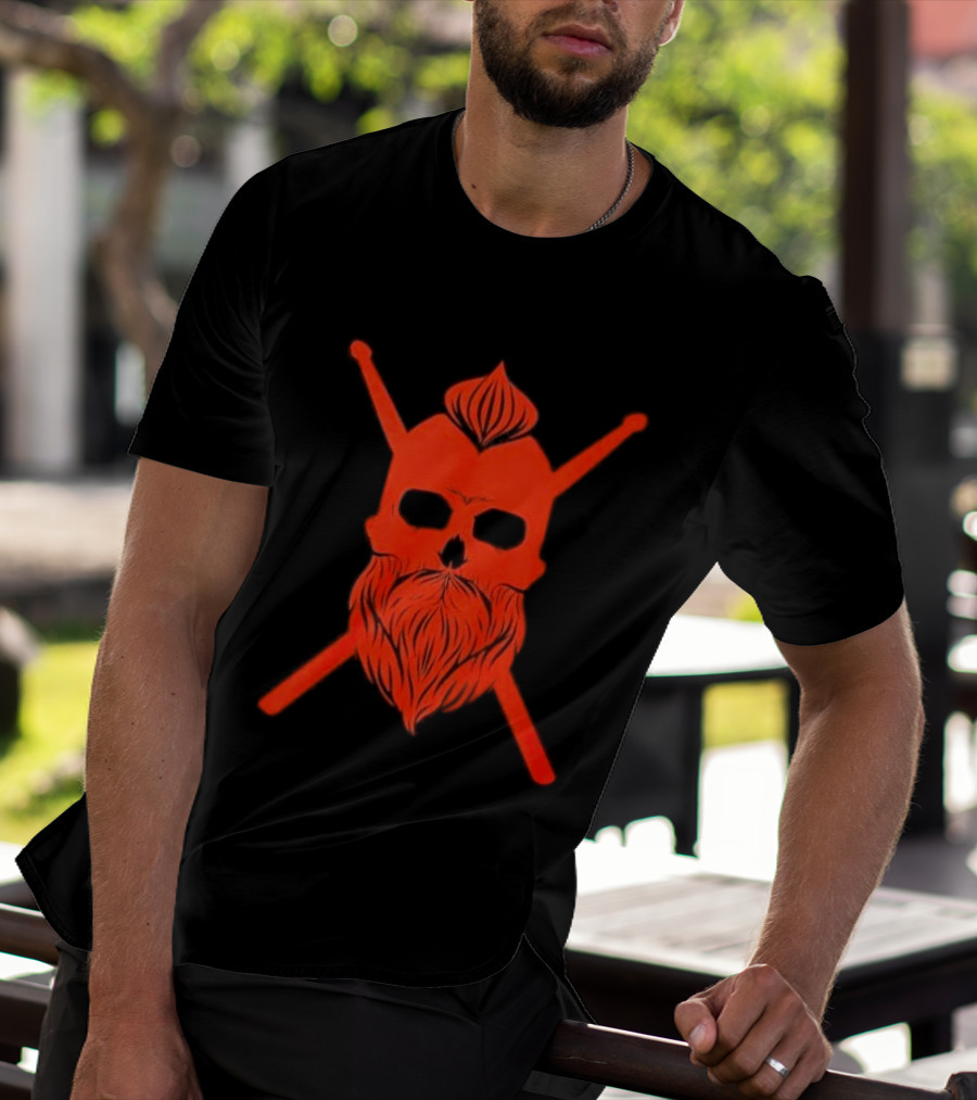 Drummer Skull Crossed Drumsticks Stealing Until Nobody's T-Shirt