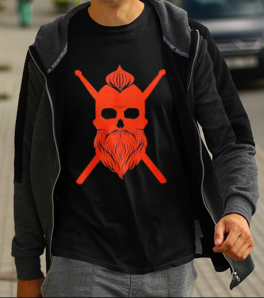Drummer Skull Crossed Drumsticks Stealing Until Nobody's T-Shirt