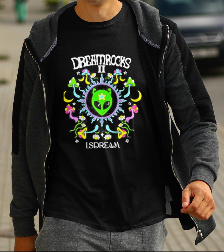 DREAMROCKS II LSDREAM Psychedelic Alien Star Shield 2026 T-Shirt