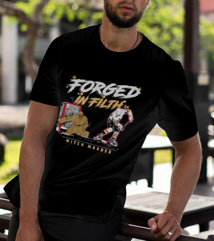 Forged In Filth Mitch Marner Hockey Player Motif T-Shirt
