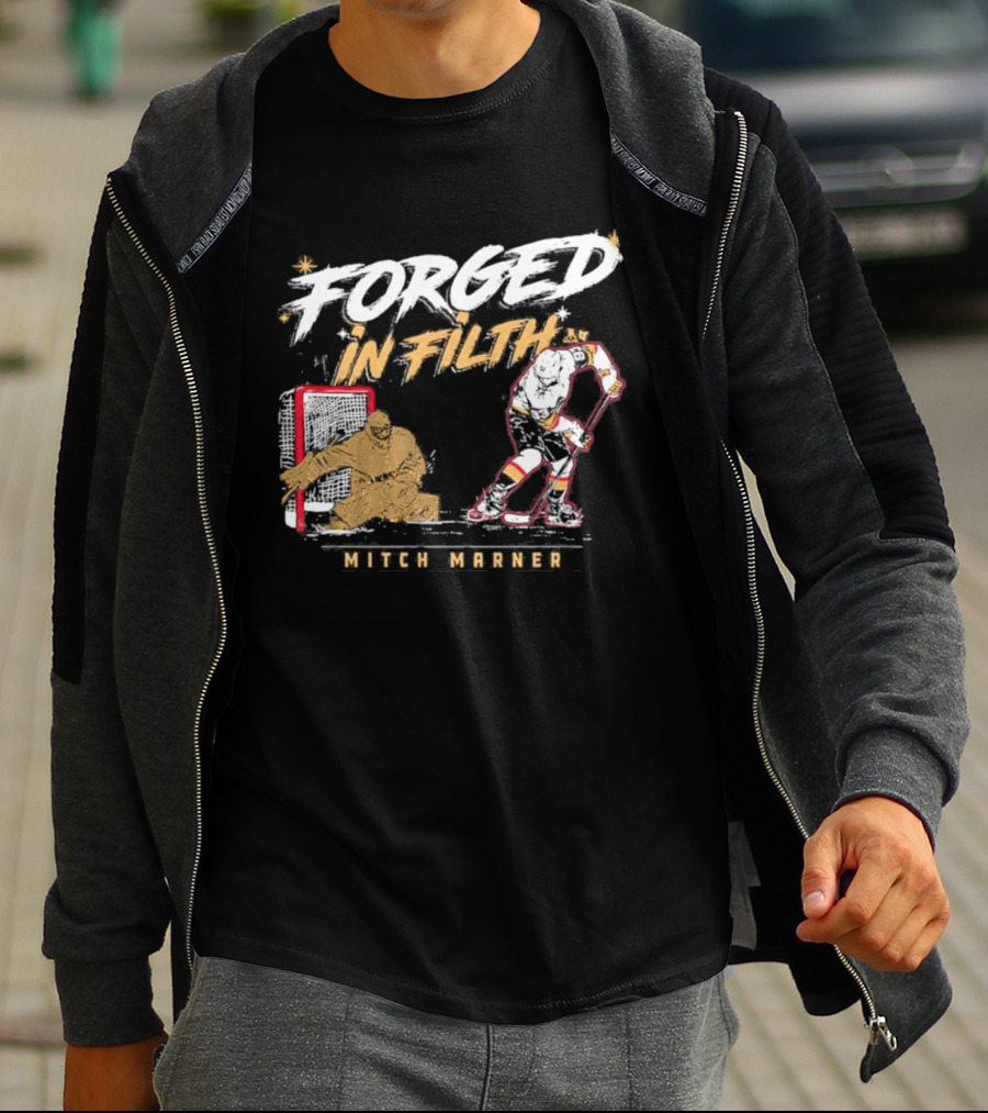 Forged In Filth Mitch Marner Hockey Player Motif T-Shirt