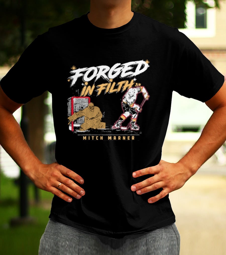 Forged In Filth Mitch Marner Hockey Player Motif T-Shirt