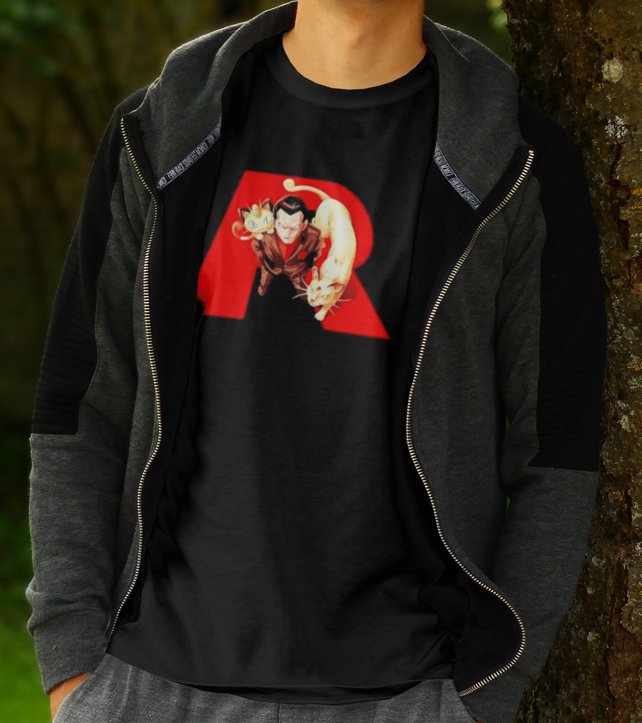 Giovanni Team Rocket Meowth Persian Pokémon Anime Fanart T-Shirt