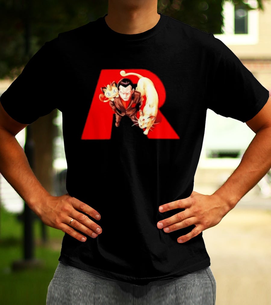 Giovanni Team Rocket Meowth Persian Pokémon Anime Fanart T-Shirt