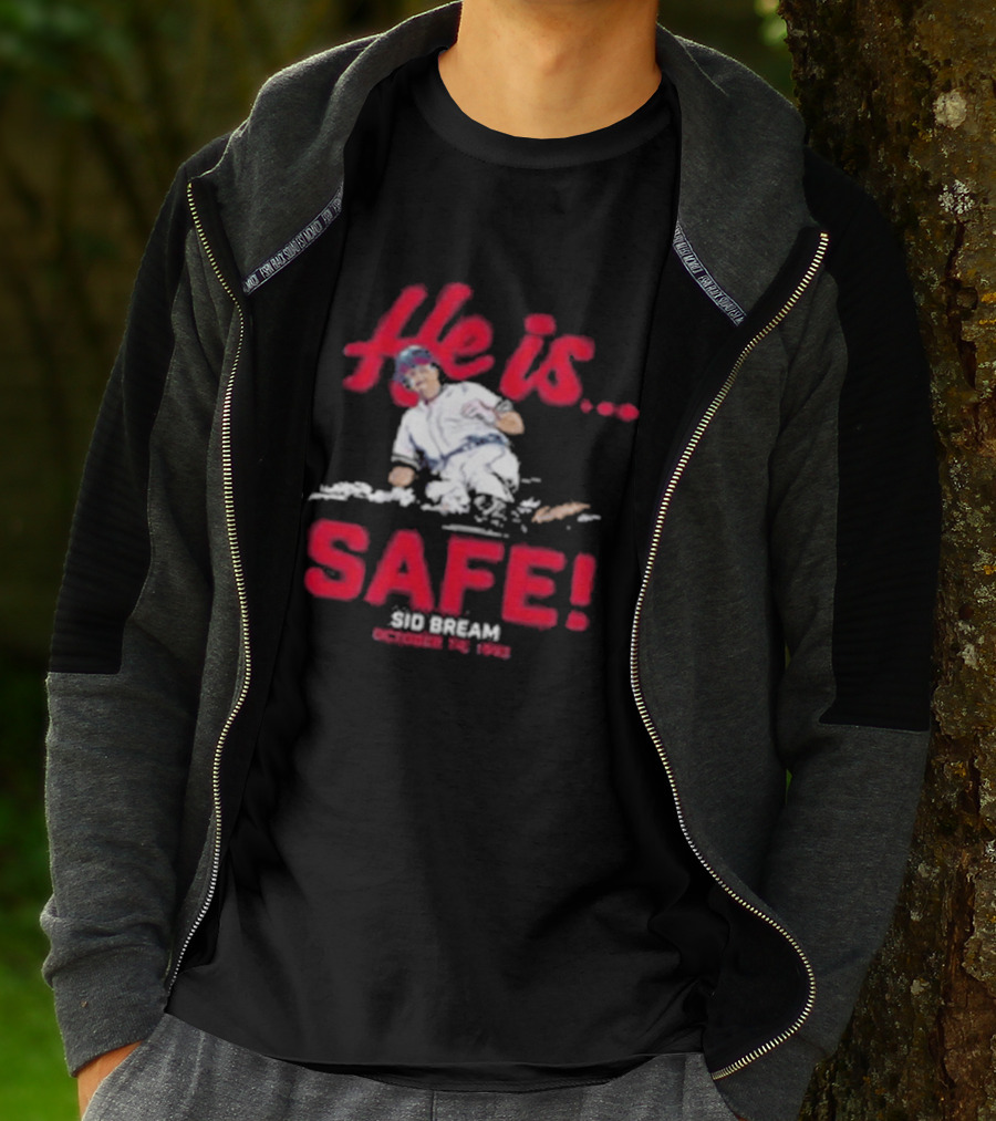 He Is Safe Sid Bream October 14 1992 Sliding Moment T-Shirt